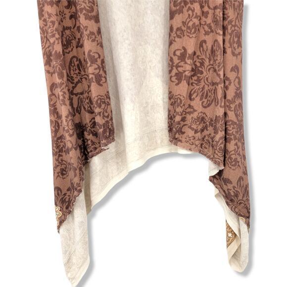 Essendi di nuovo‎ Wool Cashmere Blend Waterfall Cardigan Vest - Picture 5 of 6